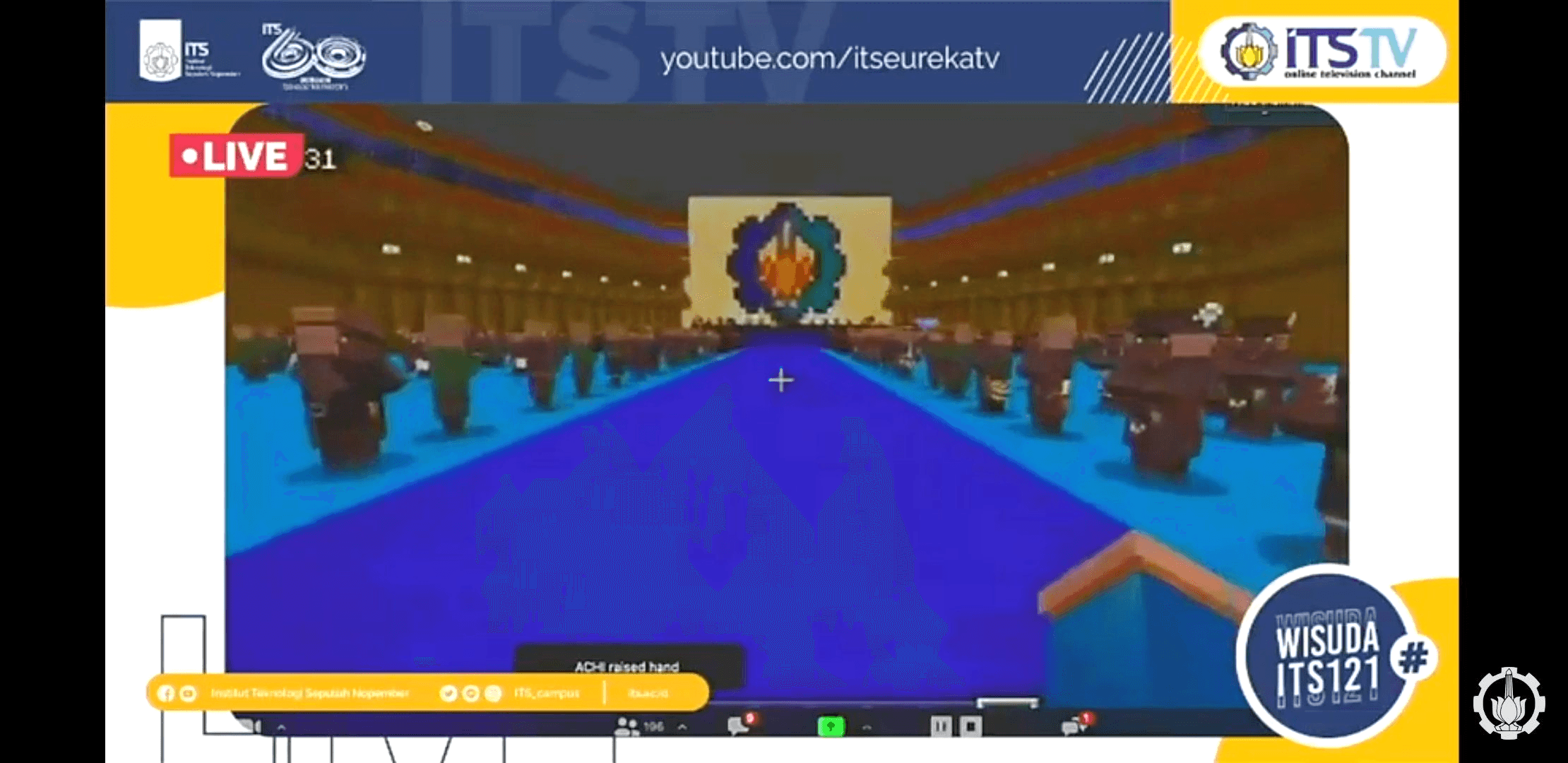 Gelar Wisuda Daring Pertama, ITS Hadirkan Minecraft
