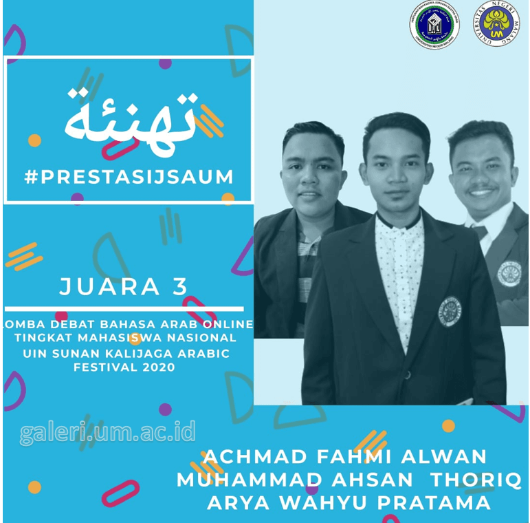 3 Mahasiswa UM Juara Lomba Debat Bahasa Arab Nasional