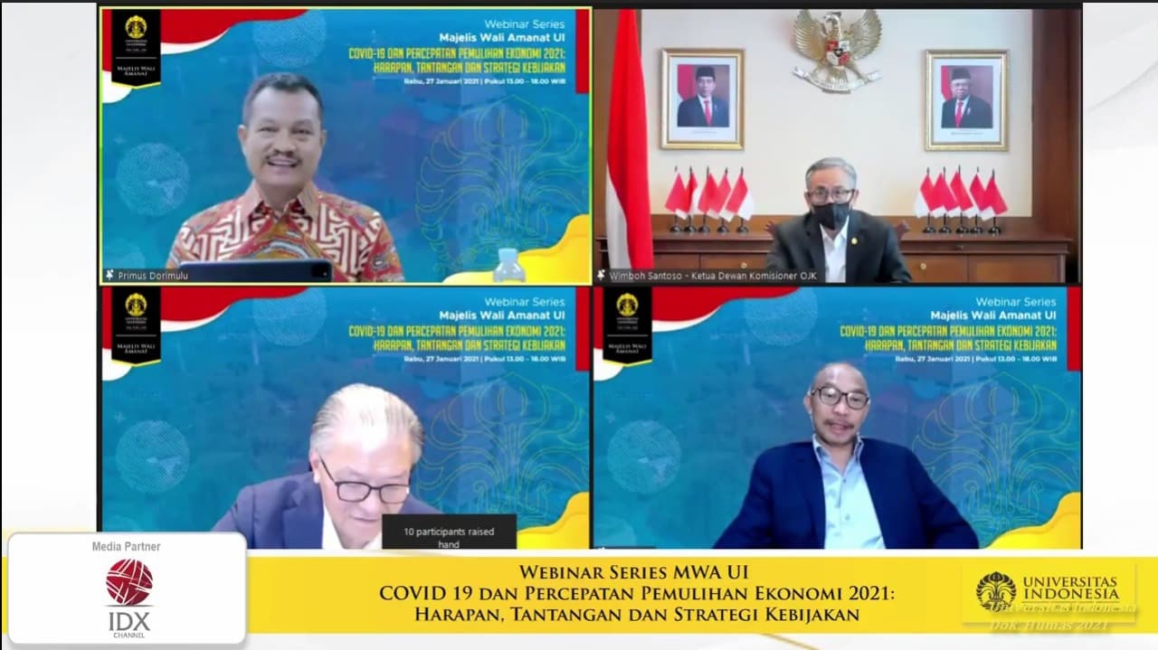Webinar Series MWA UI Pemerintah Siapkan Strategi Percepatan Pemulihan Ekonomi 2021