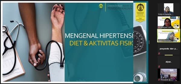 Tim Pengmas FIK UI Bantu Kelompok Pendukung Kelola Hipertensi Masyarakat di Masa Pandemi Covid-19