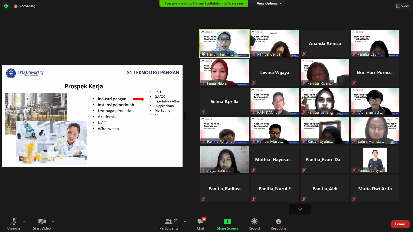 Himitepa IPB University Beberkan Peluang Teknologi Pangan pada Siswa SMA