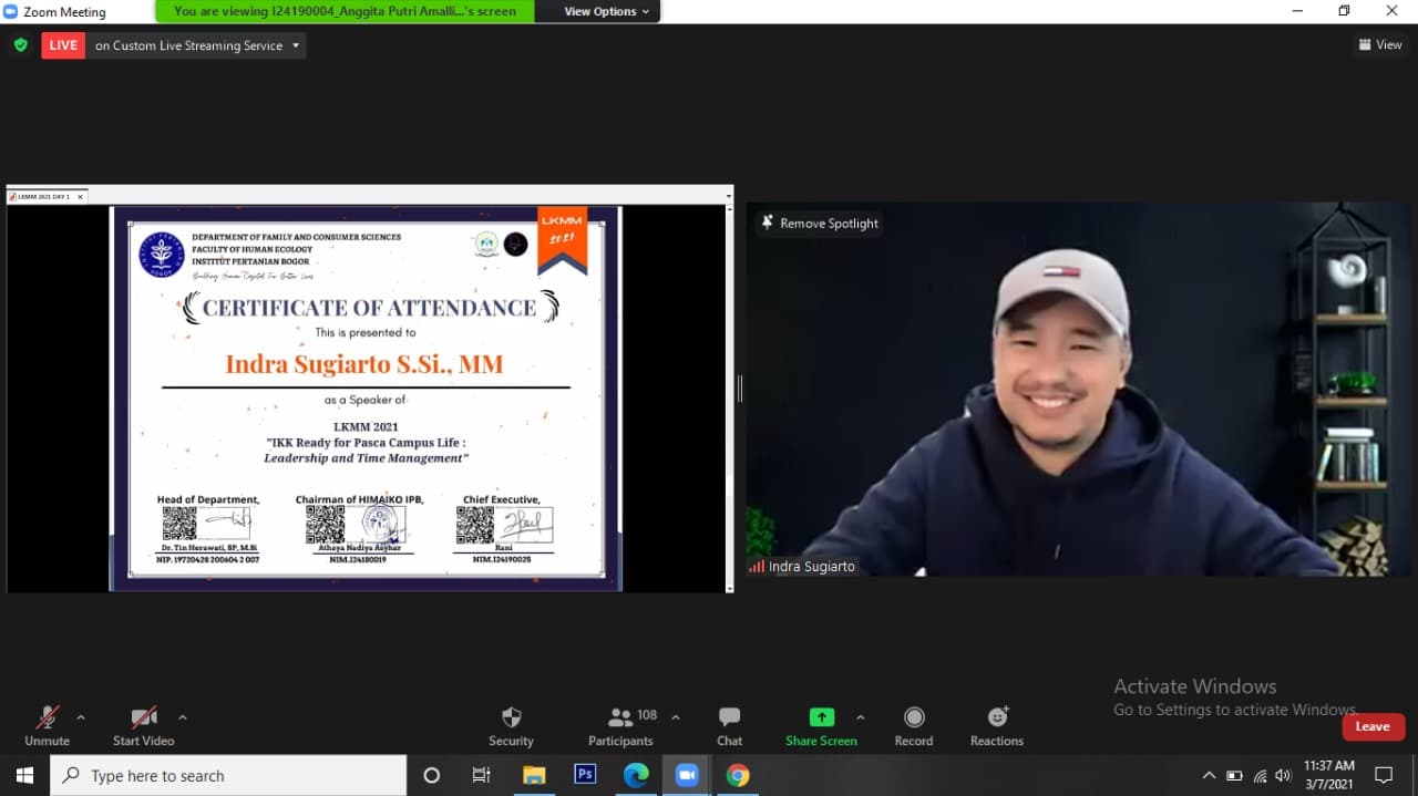 Himaiko IPB University Latih Mahasiswa Siap Hadapi Dunia Pasca Kampus