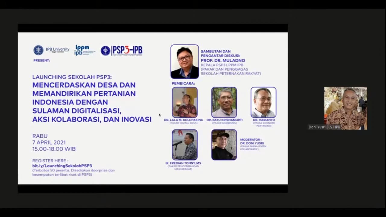 Launching Sekolah PSP3 IPB University: Perkuat Digitalisasi Pertanian dan Desa, Tingkatkan Kesejahteraan Masyarakat