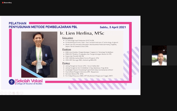 Sekolah Vokasi IPB University Gelar Pelatihan Penyusunan Metode Pembelajaran PBL