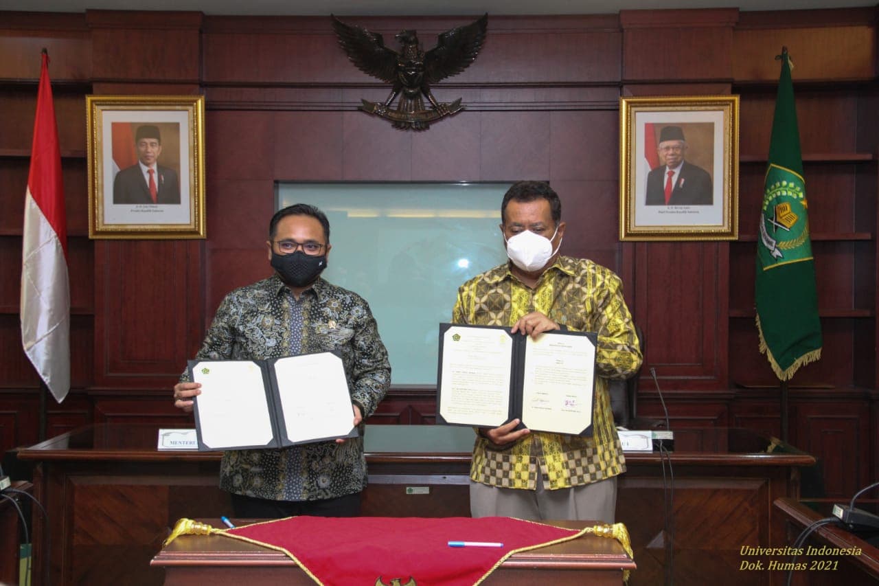 UI-KEMENAG TANDATANGANI NOTA KESEPAHAMAN BERSAMA TERKAIT TRIDHARMA PERGURUAN TINGGI