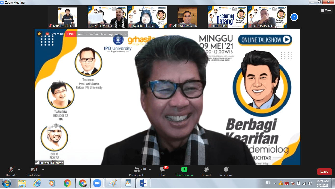 Berbagi Kearifan Sang Epidemiolog dari IPB University