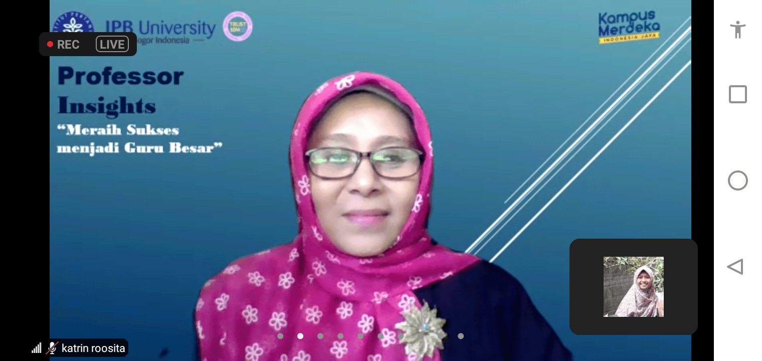 Kisah Perjuangan dan  Strategi Menjadi Guru Besar di Acara Professor Insight IPB University