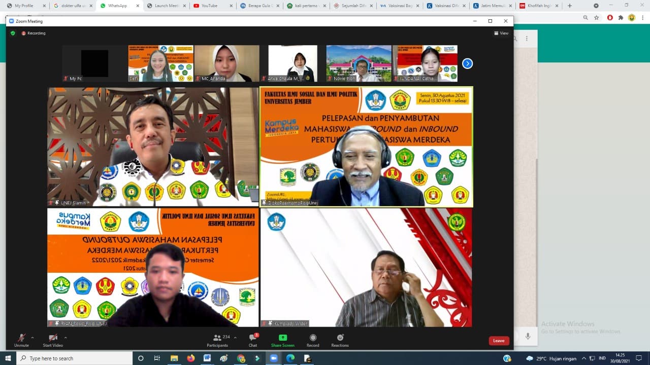 FISIP UNEJ Terima 235 Mahasiswa Program MBKM