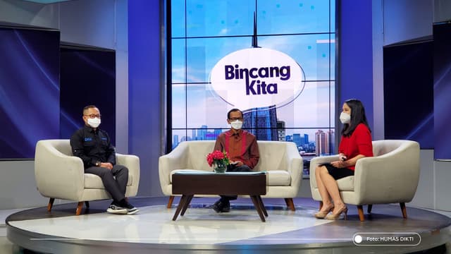 Tangkapan Lensa_Live Talkshow Dirjen Diktiristek dalam acara Bincang Kita Kompas TV (14/12).