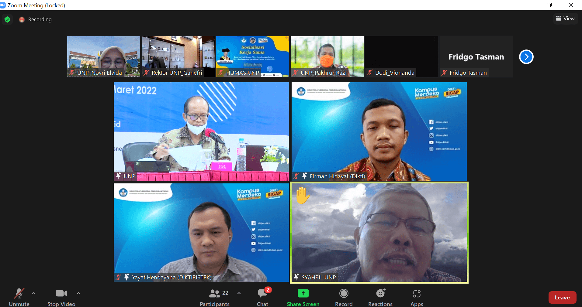 Tingkatkan Capaian IKU 6, UNP Adakan Sosialisasi Kerja Sama bersama Ditjen Diktiristek