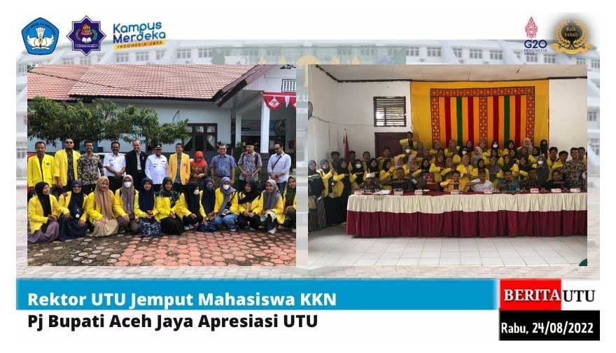 Rektor UTU Jemput 709 Mahasiswa KKN di Aceh Jaya