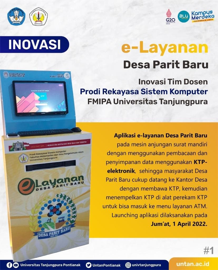 Inovasi ATM Surat dan Aplikasi Berbasis KTP Elektronik Menuju Desa Digital