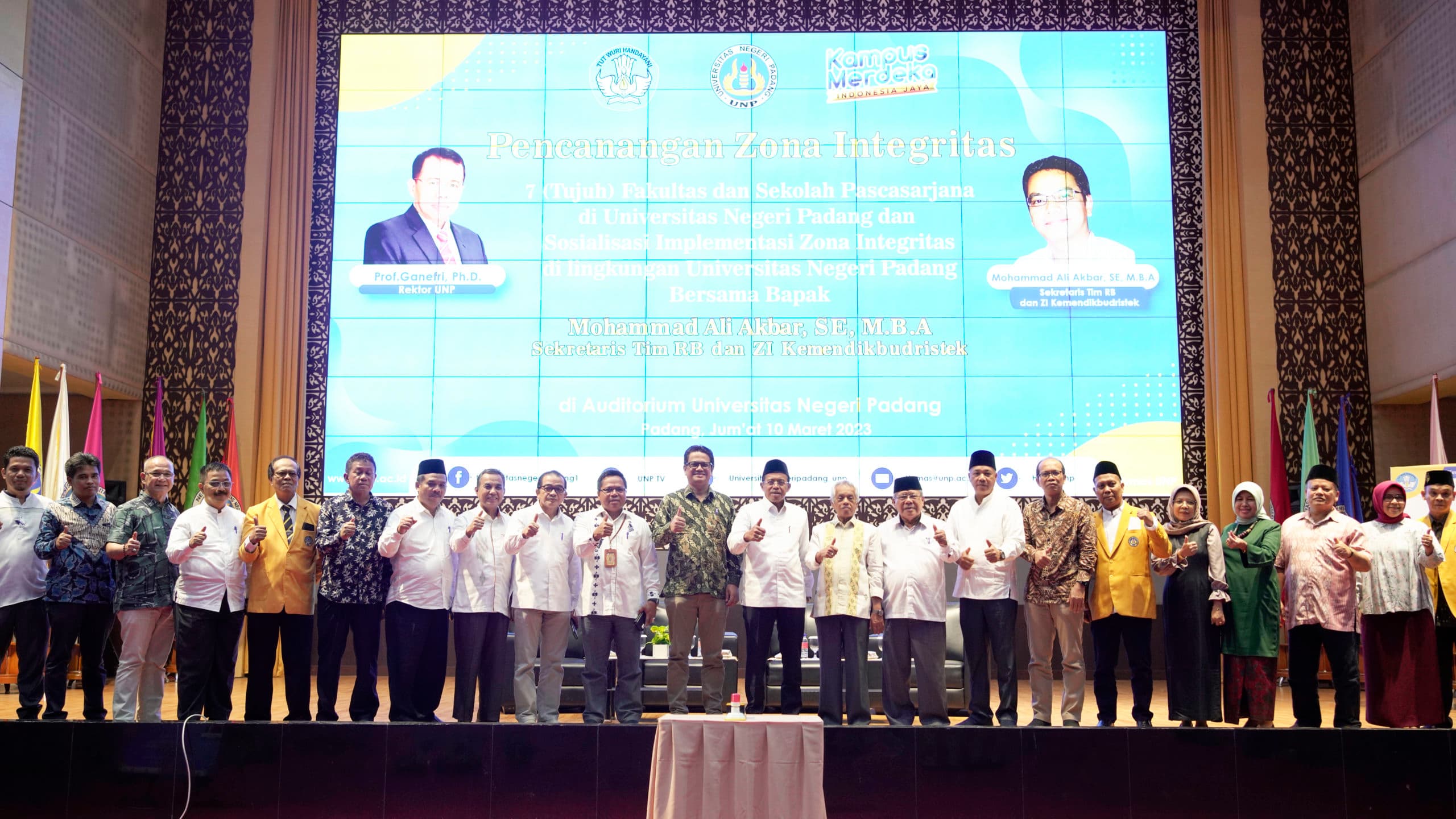 UNP PTN ke 9 Di Indonesia Yang Mencanangkan Zona Integritas Di Seluruh Fakultas