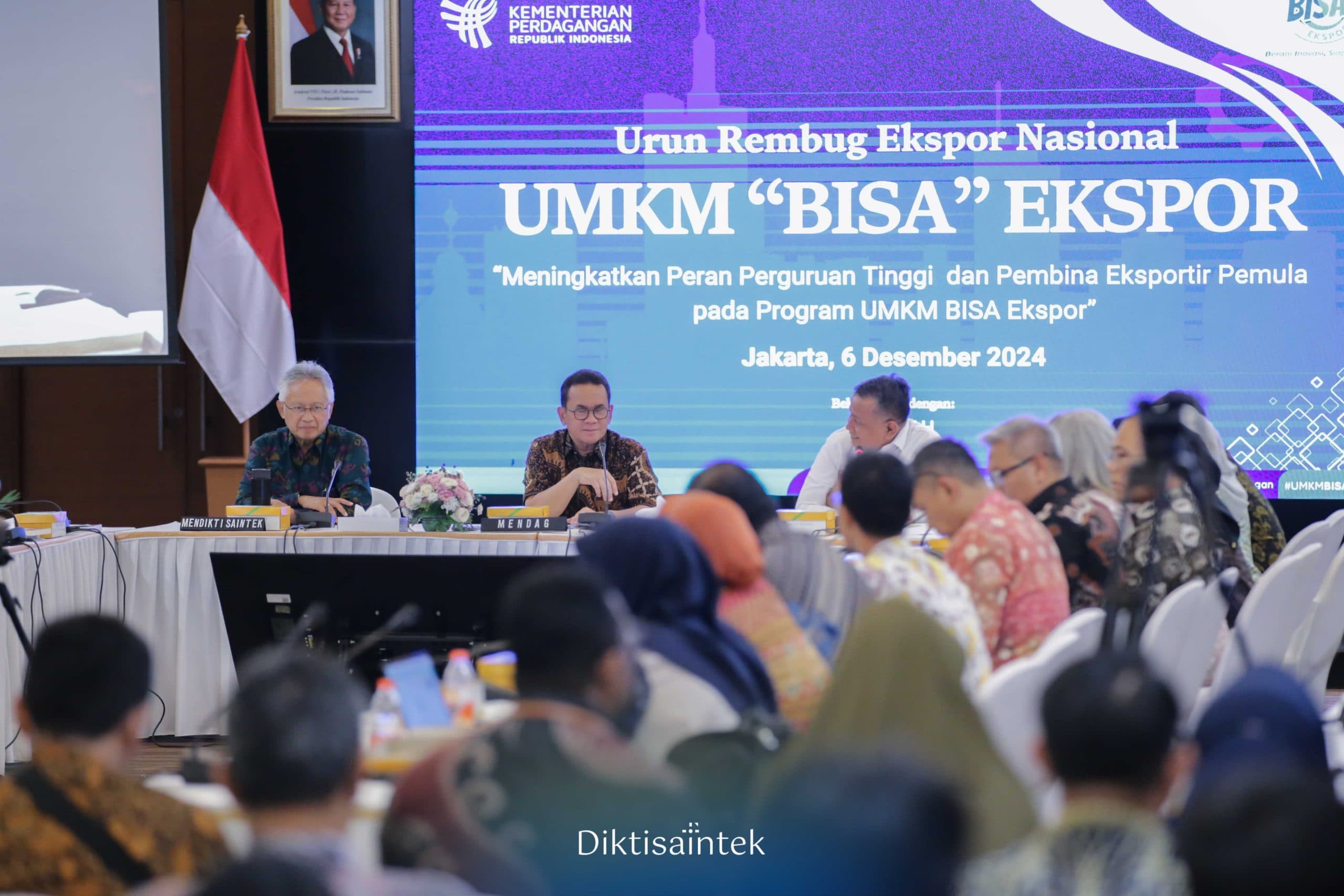 Mendiktisaintek menghadiri Urun Rembug Ekspor Nasional UMKM "Bisa" Ekspor