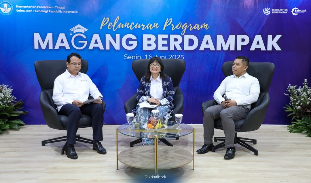 Wamendiktisaintek menghadiri kegiatan Launching Magang Berdampak