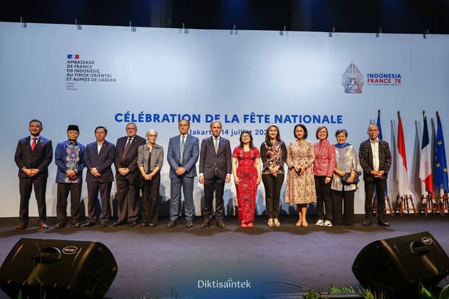 Wamendiktisaintek Stella Christie Menghadiri Acara Hari Raya Nasional Prancis di Jakarta