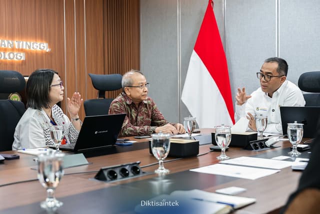 Mendiktisaintek Menerima Audiensi Bersama Dengan Asian Development Bank