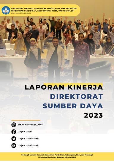 Laporan Kinerja Direktorat Sumber Daya Tahun 2023