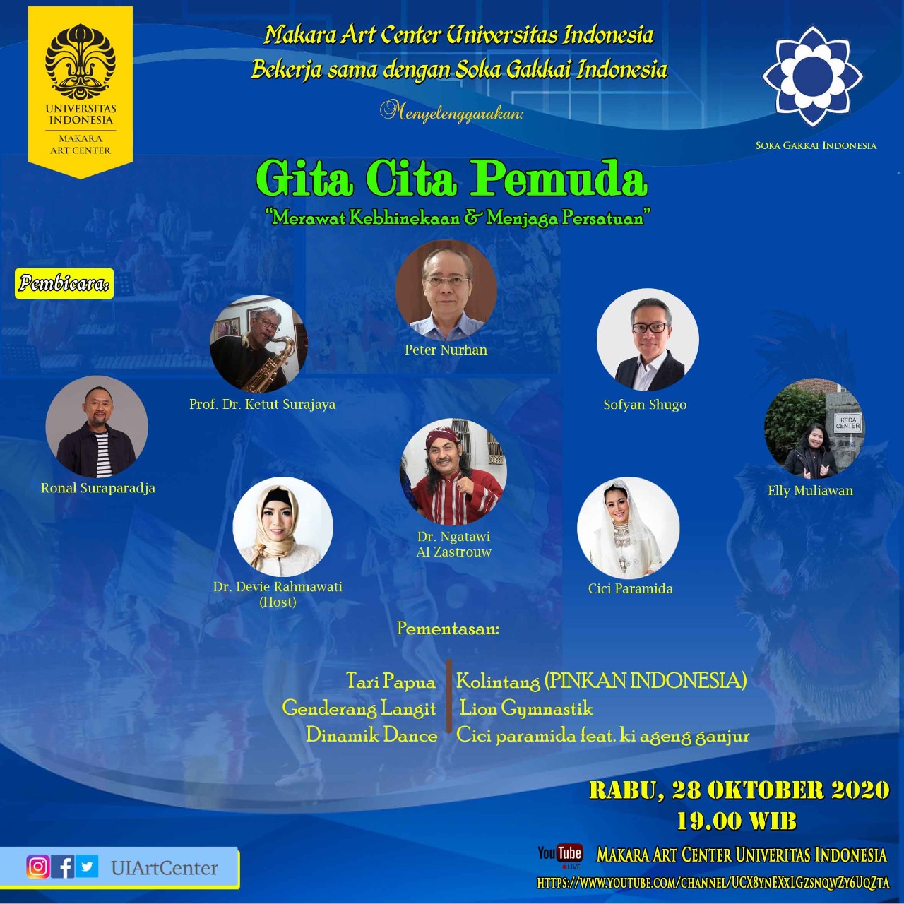 Peringatan Sumpah Pemuda, UI Gelar Pertunjukan Seni Merawat Keberagaman