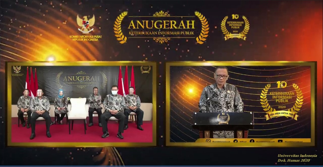 UI Terima Anugerah Keterbukaan Informasi Publik Predikat Informatif