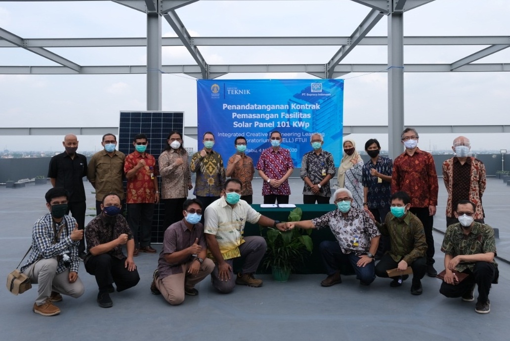 FTUI Pasang PLTS Wujudkan Gedung Laboratorium Hijau