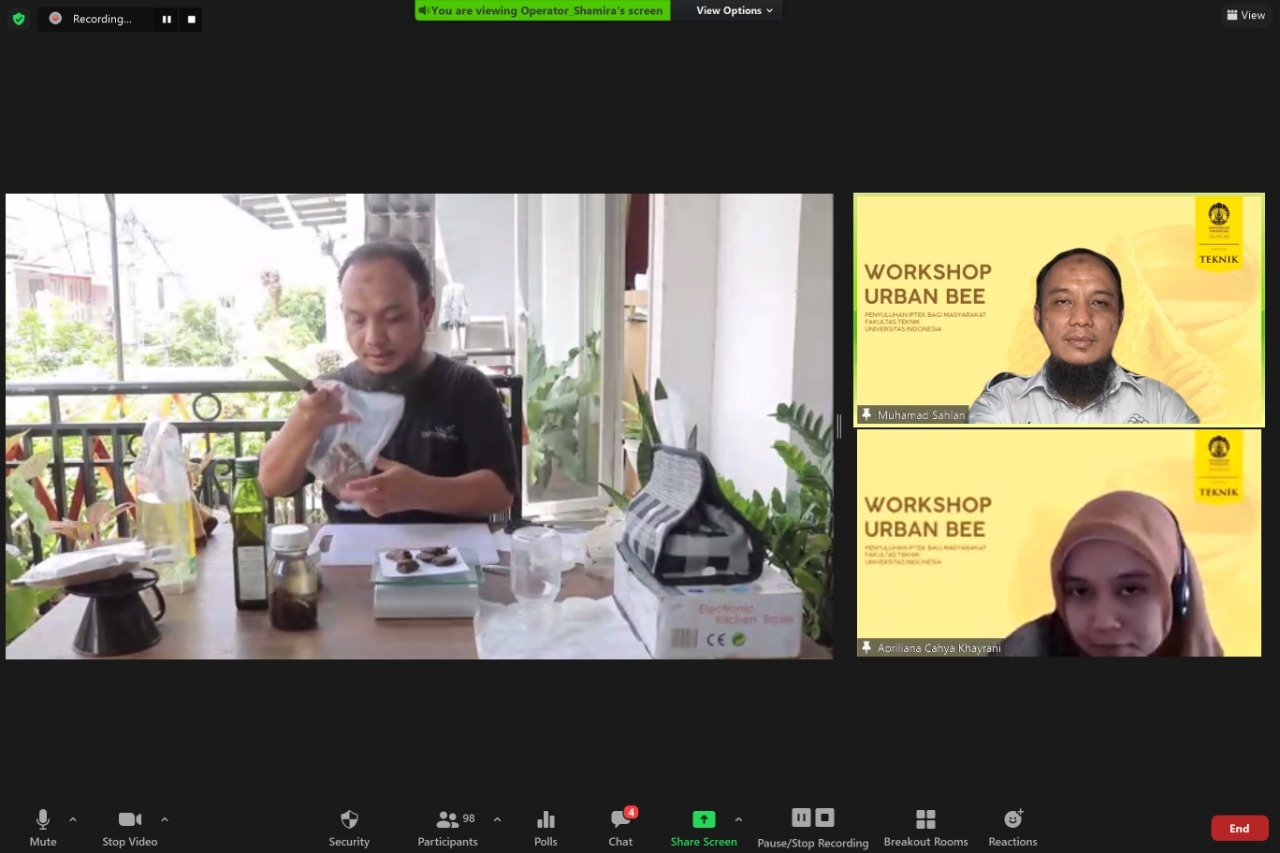 Dosen FTUI dan Komunitas  3bee Latih 100 Peternak Lebah Urban