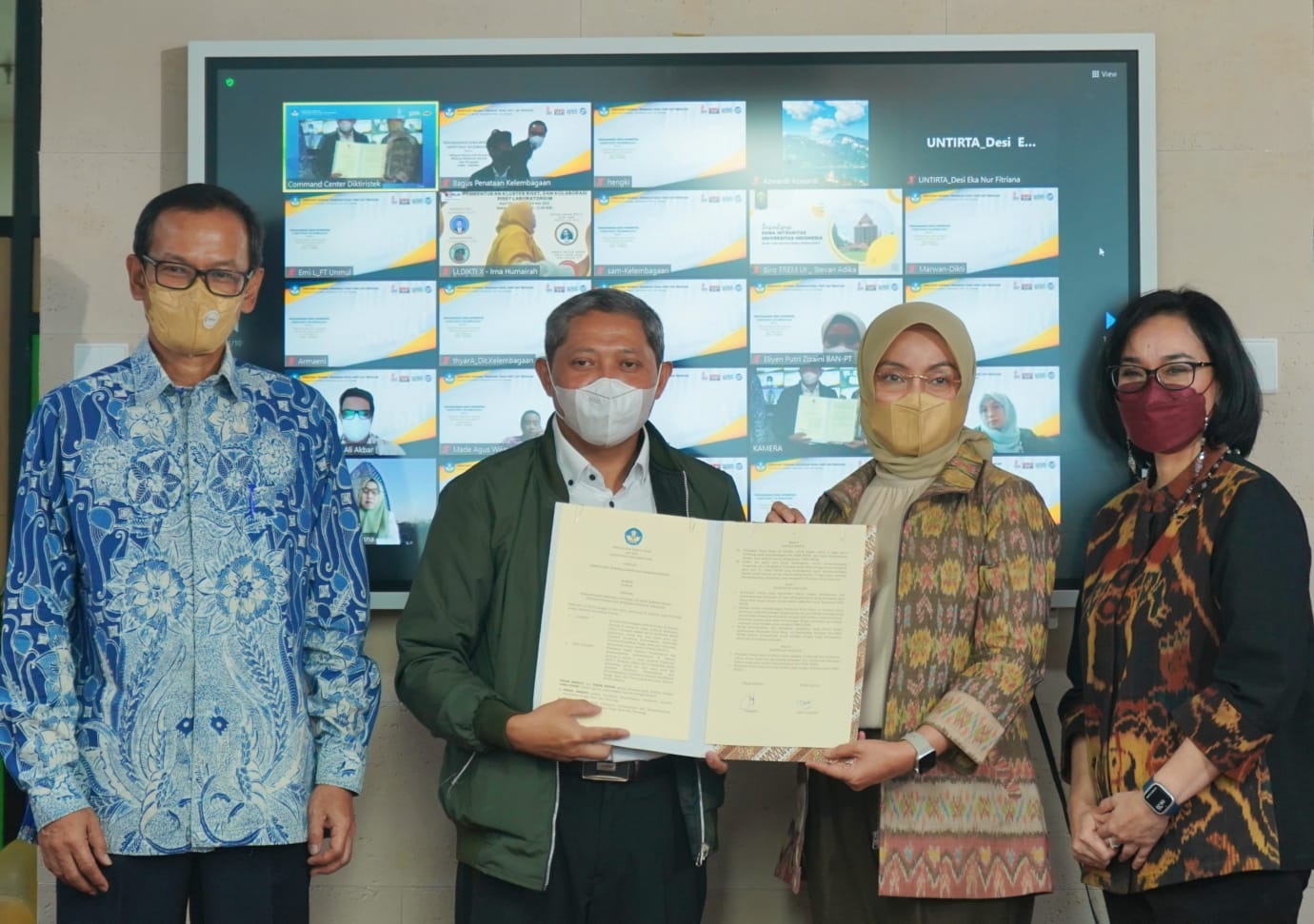 Tingkatkan Integritas dan Kualitas Layanan Publik, Direktorat Kelembagaan Ditjen Diktiristek Lakukan Pencanangan Zona Integritas