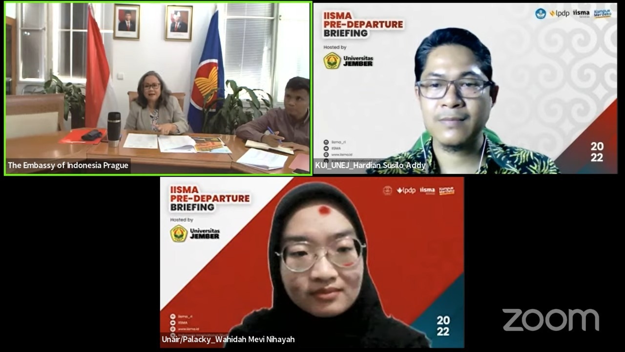 Dihadiri oleh Duta Besar RI untuk Republik Ceko, IISMA bekerja sama dengan Universitas Jember Menyelenggarakan Pre-Departure Briefing