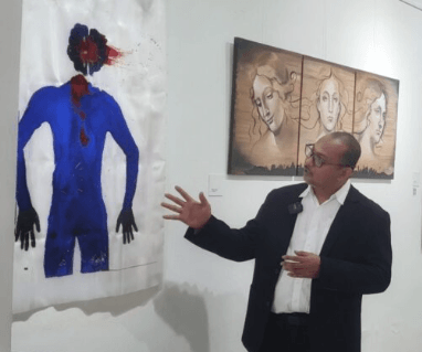 Angkat Problematika Manusia dan AI, Rektor ISI Yogyakarta Unjuk Karya di Rome International Art Fair 2025