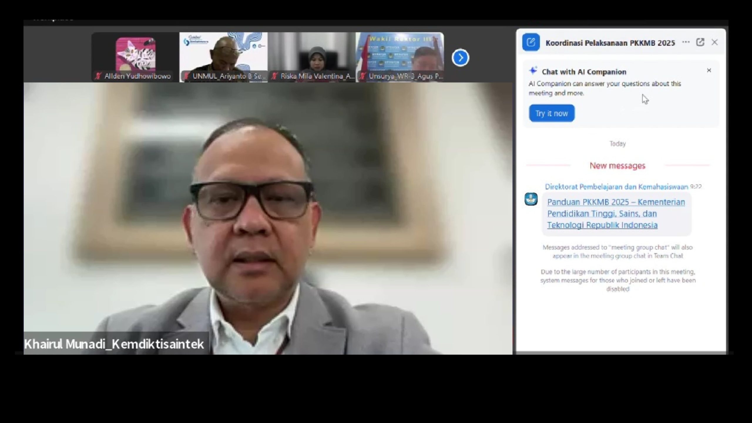 PKKMB Aman dan Nyaman, Dirjen Dikti Tegaskan Larangan Perploncoan