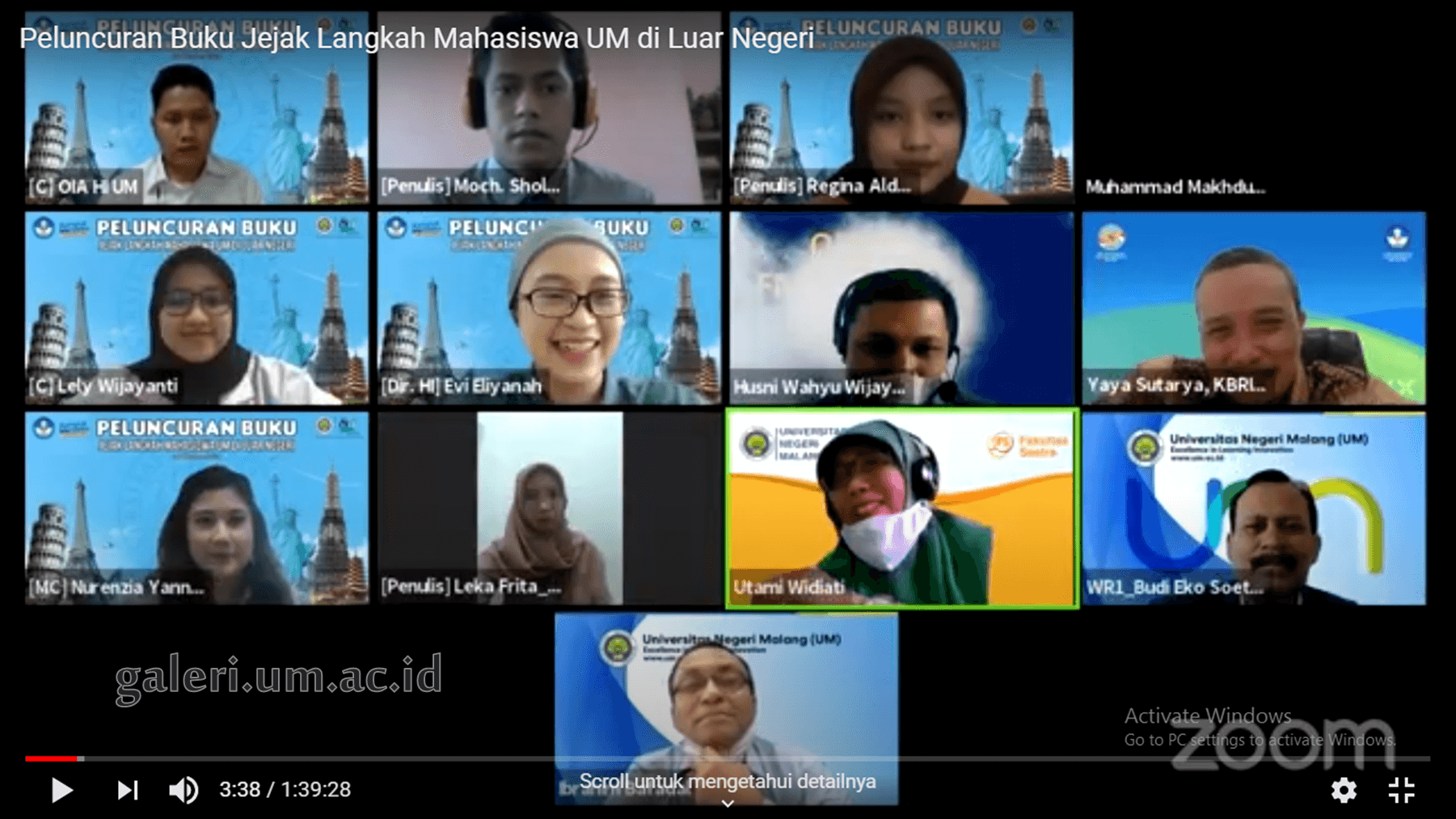 Peluncuran Buku Jejak Langkah Mahasiswa UM di Luar Negeri