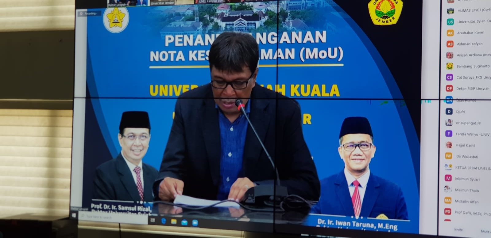 Unsyiah dan Universitas Jember Kerja Sama Penguatan Tridarma Perguruan Tinggi