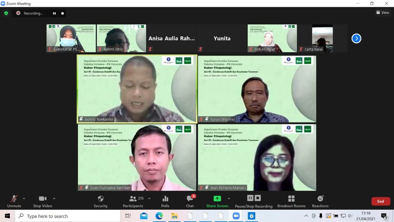 Fitopatologi IPB University Bahas Cendawan Endofit untuk Kesehatan Tanaman