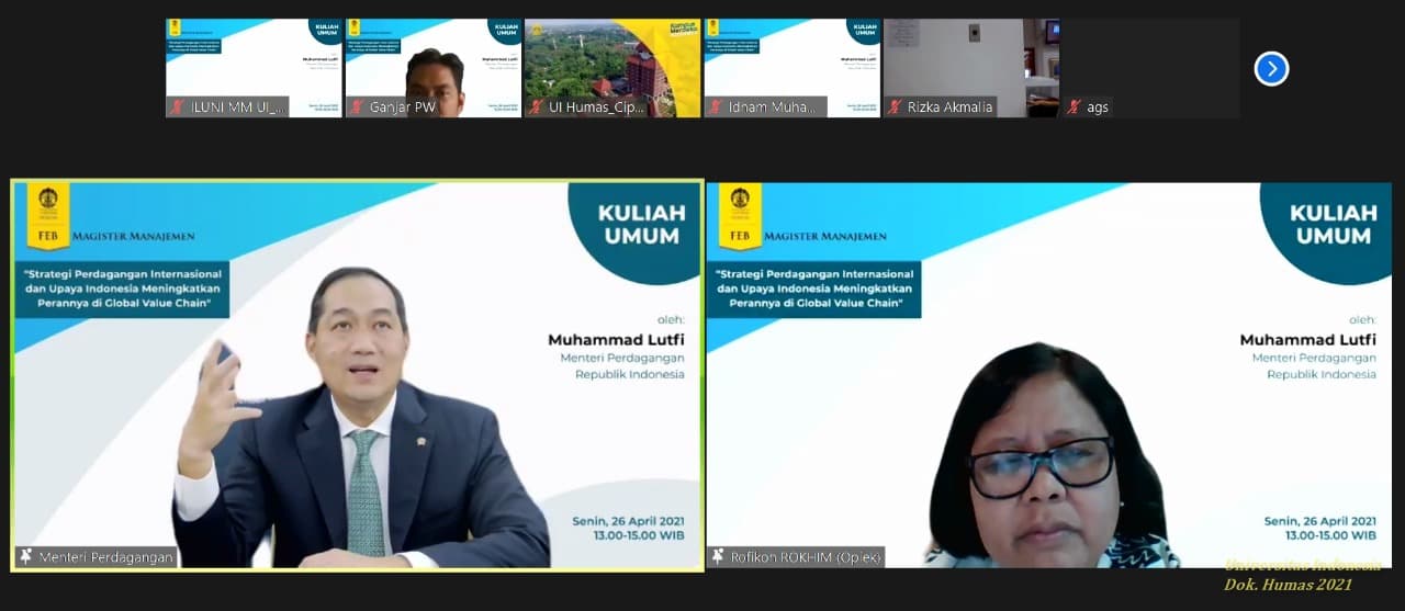 Menteri Perdagangan Republik Indonesia Paparkan Strategi Perdagangan Indonesia di Era Pandemi Covid-19