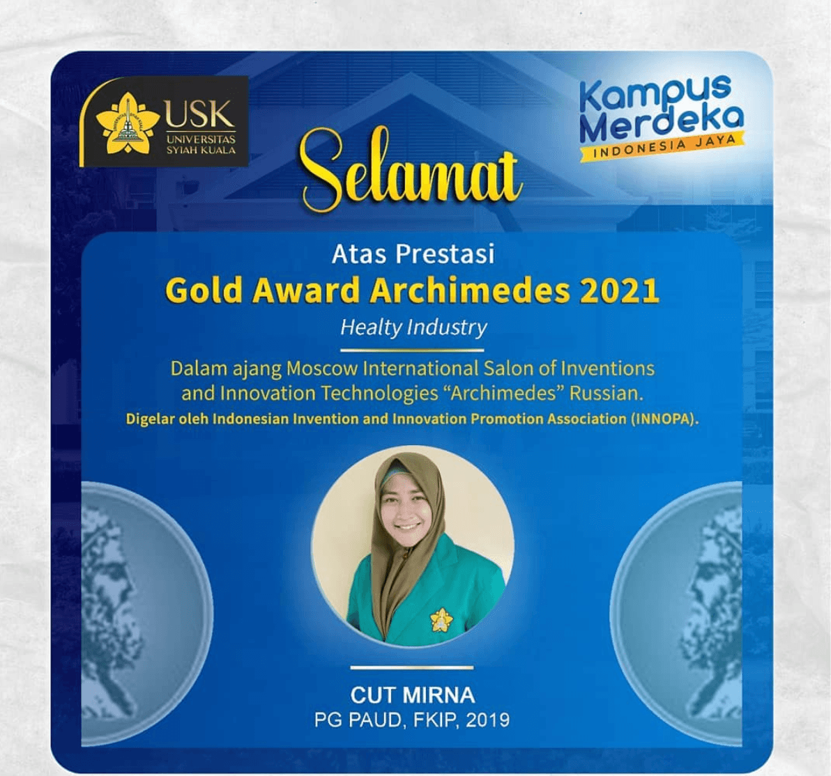 Mahasiswa USK Raih Gold Award di Rusia