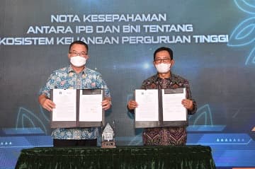 IPB University-BNI Perkuat Kerjasama lewat Kick Off Campus Financial Ecosystem