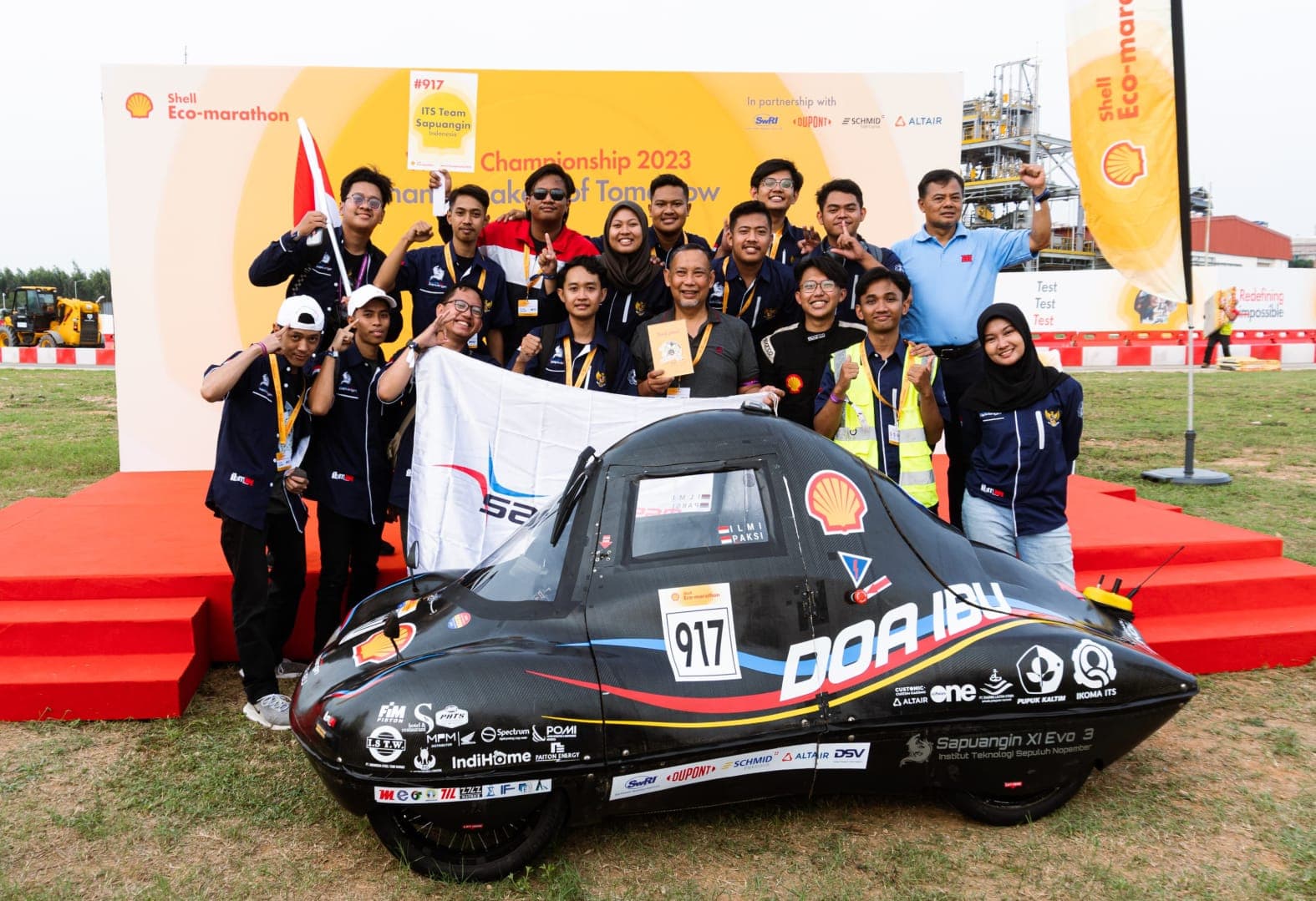 Tim Sapuangin ITS Juara 3 Dunia pada Shell Eco-Marathon 2023