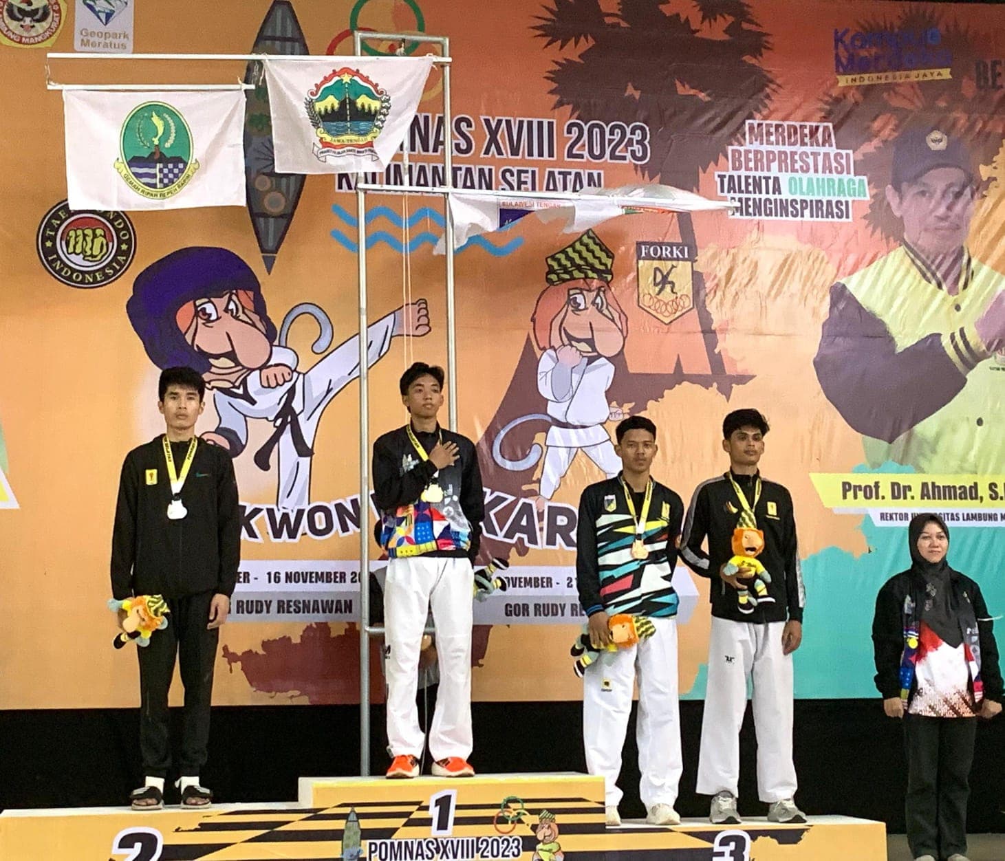 UNTAD SABET MEDALI EMAS, PERAK DAN PERUNGGU DI AJANG POMNAS XVII TAHUN 2023