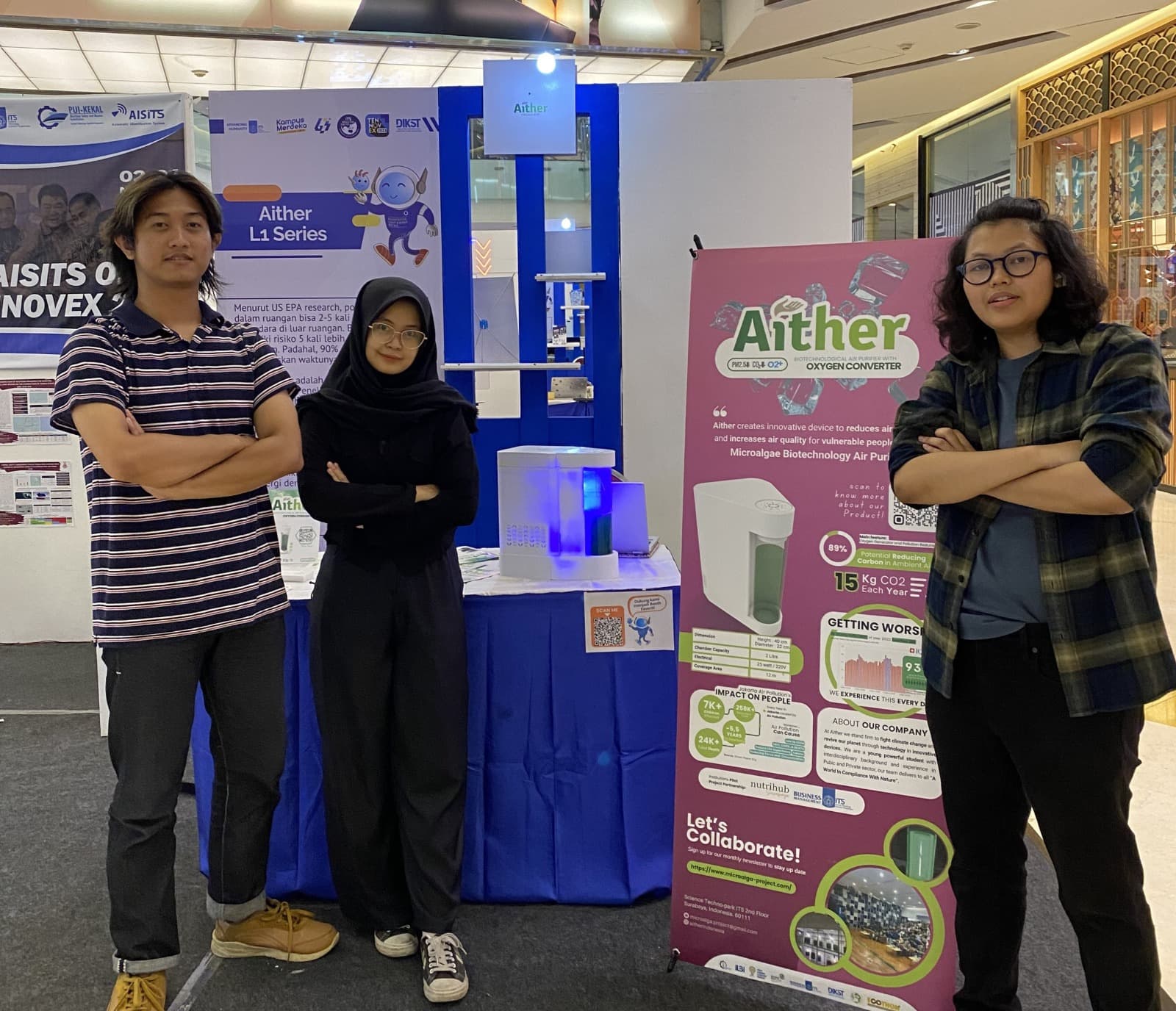 Mahasiswa ITS Kenalkan Aither, Air Purifier Berbasis Bioteknologi Mikroalga