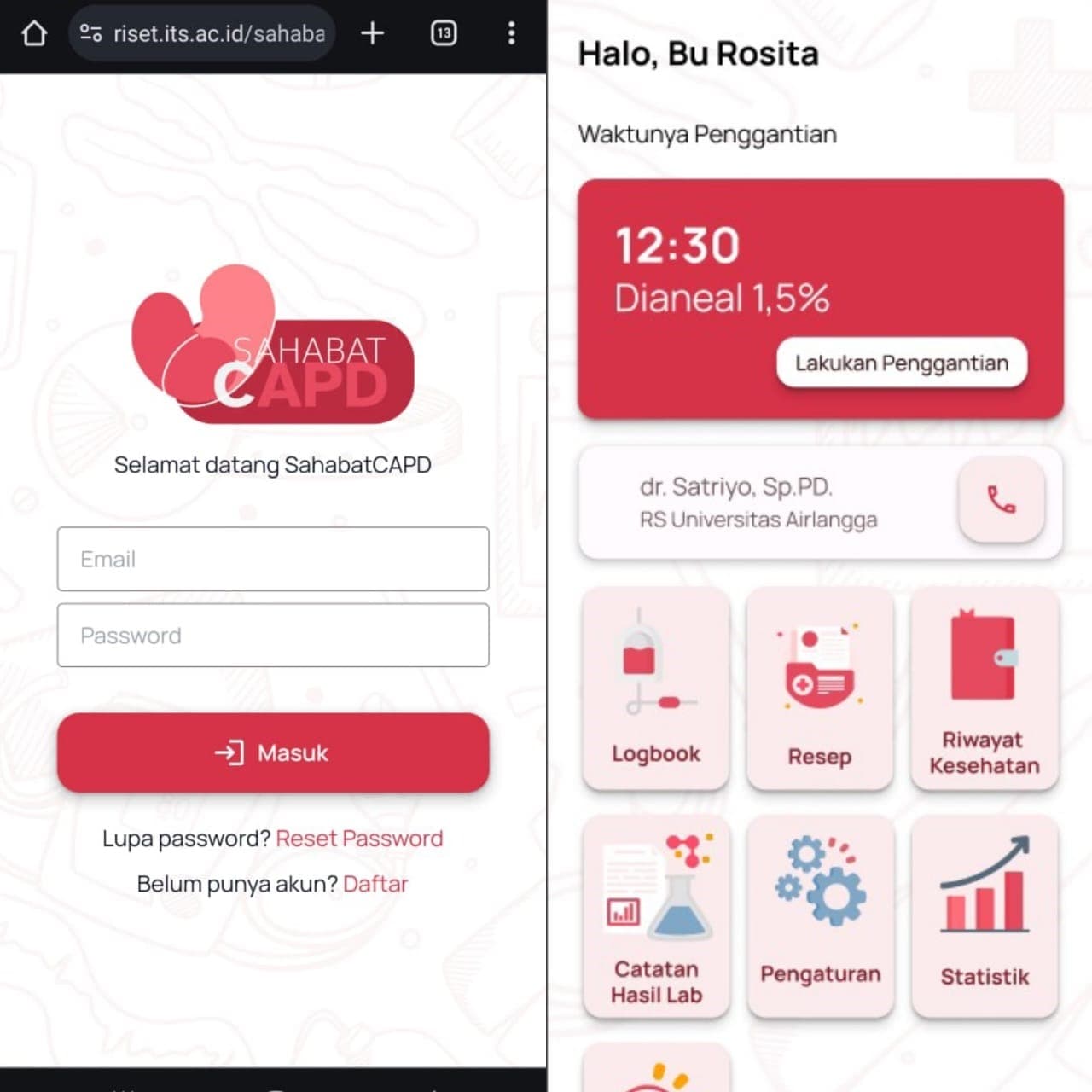 ITS Kolaborasi Kembangkan Aplikasi Pemantau Pasien Gagal Ginjal Kronis
