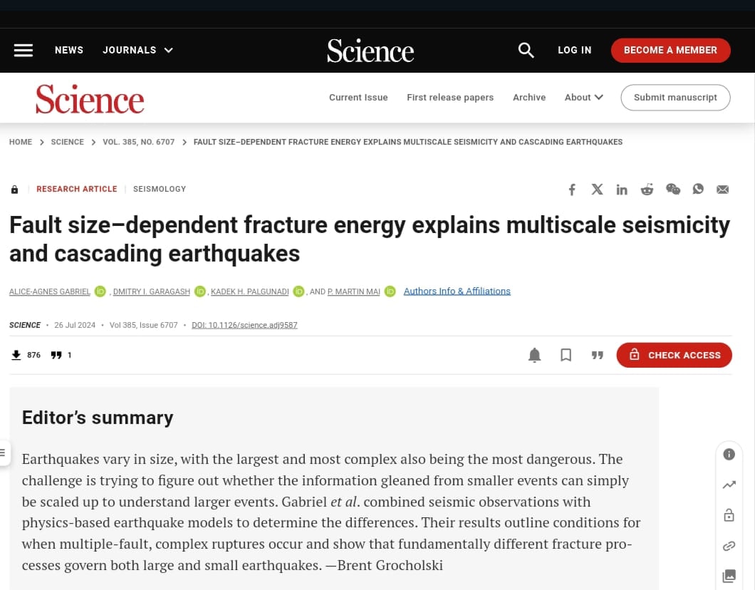 Temukan Teori Gempa Bumi Baru, Dosen ITS Publikasi di Jurnal Internasional Bergengsi
