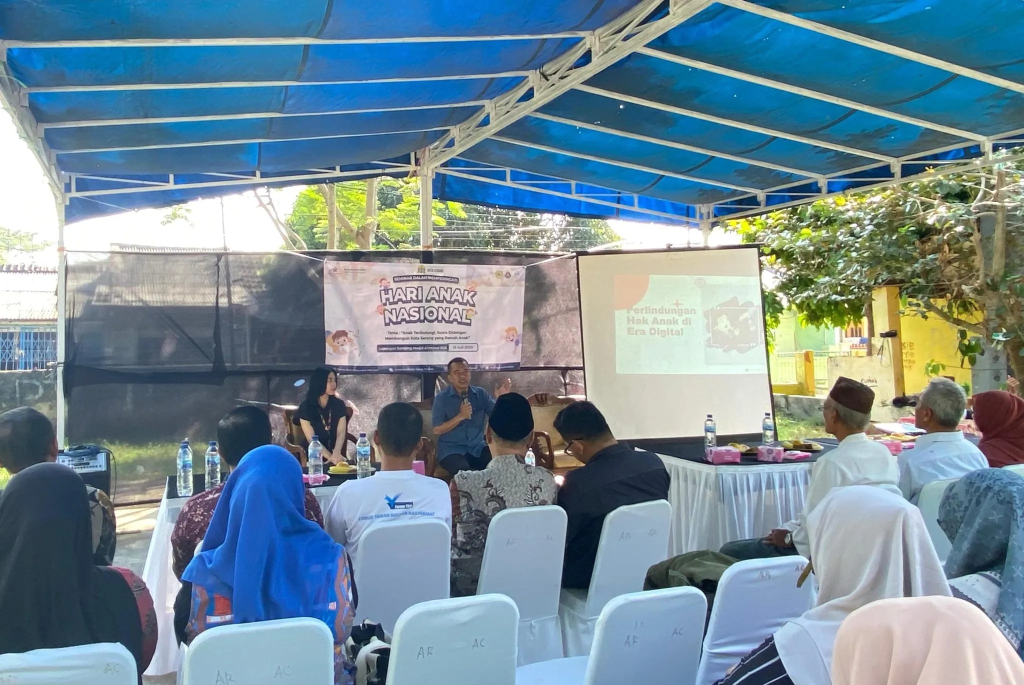 Mahasiswa KKM Literasi 64 Kaligandu Untirta Ajak Warga Serang Waspada Kekerasan dan Pelecehan pada Anak Lewat Pada Peringatan Hari Anak Nasional