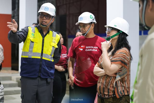 Wamendiktisaintek Stella Christie Meninjau Kesiapan Akhir Lingkungan Sekolah Unggul Garuda Baru Konawe