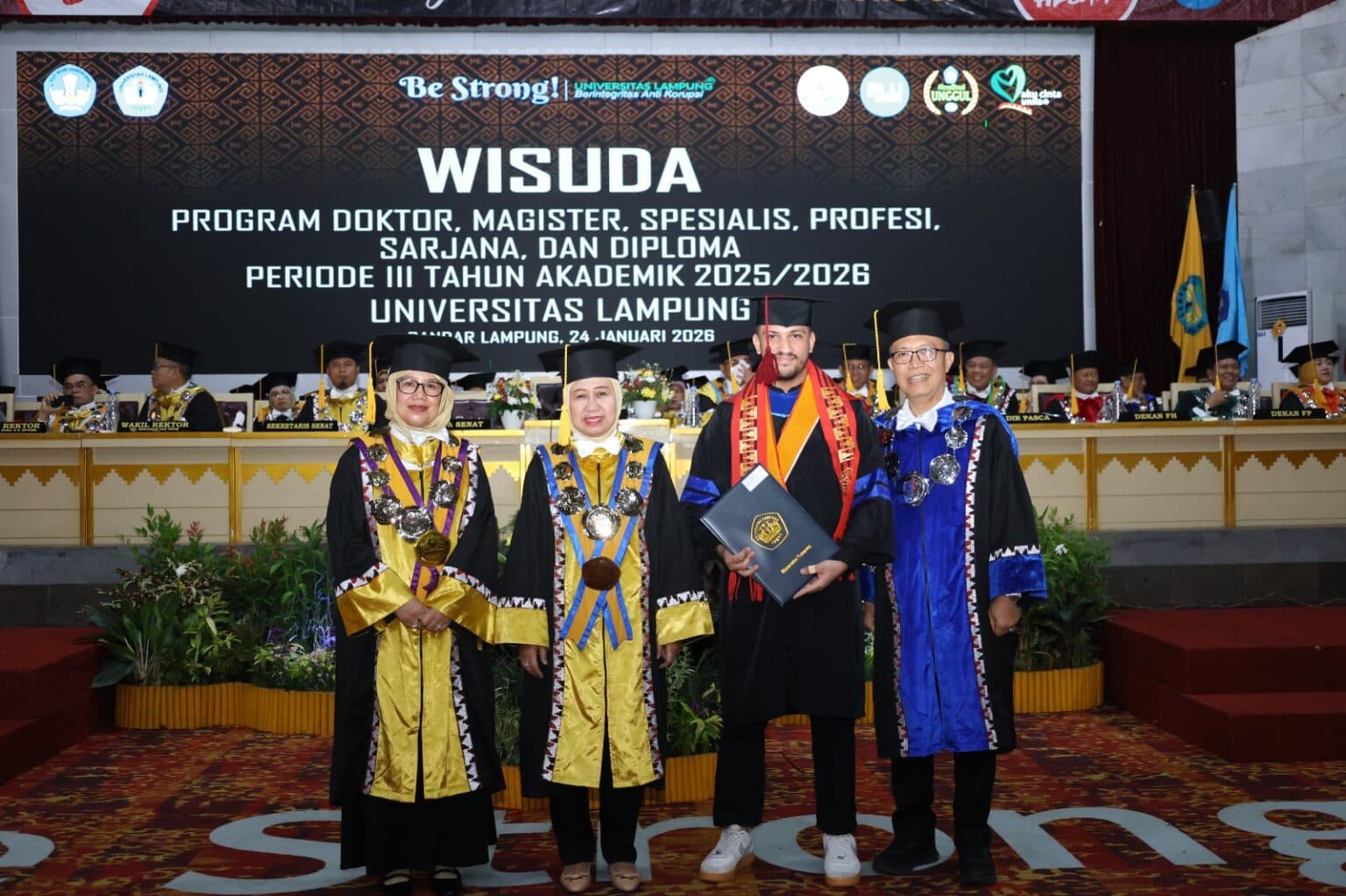 Unila Cetak Lulusan Internasional: Yahia K.I. Taha dari Palestina Raih Magister Teknik Mesin