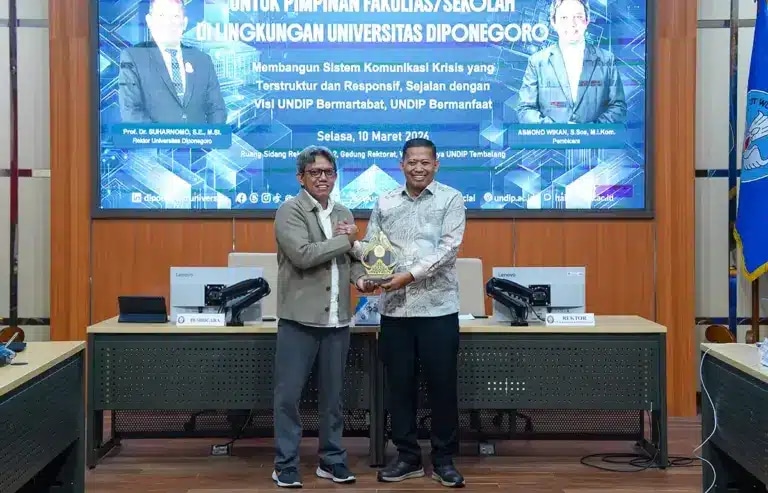 Perkuat Tata Kelola Komunikasi Institusi, UNDIP Gelar Workshop Komunikasi Krisis bagi Pimpinan Fakultas/ Sekolah