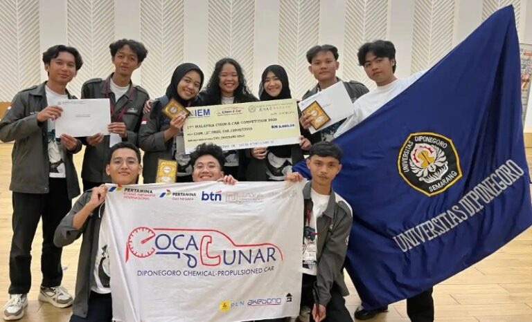 Tim Pocalunar UNDIP Raih 2 Prestasi Internasional di Malaysia Chem-E-Car Competition 2026