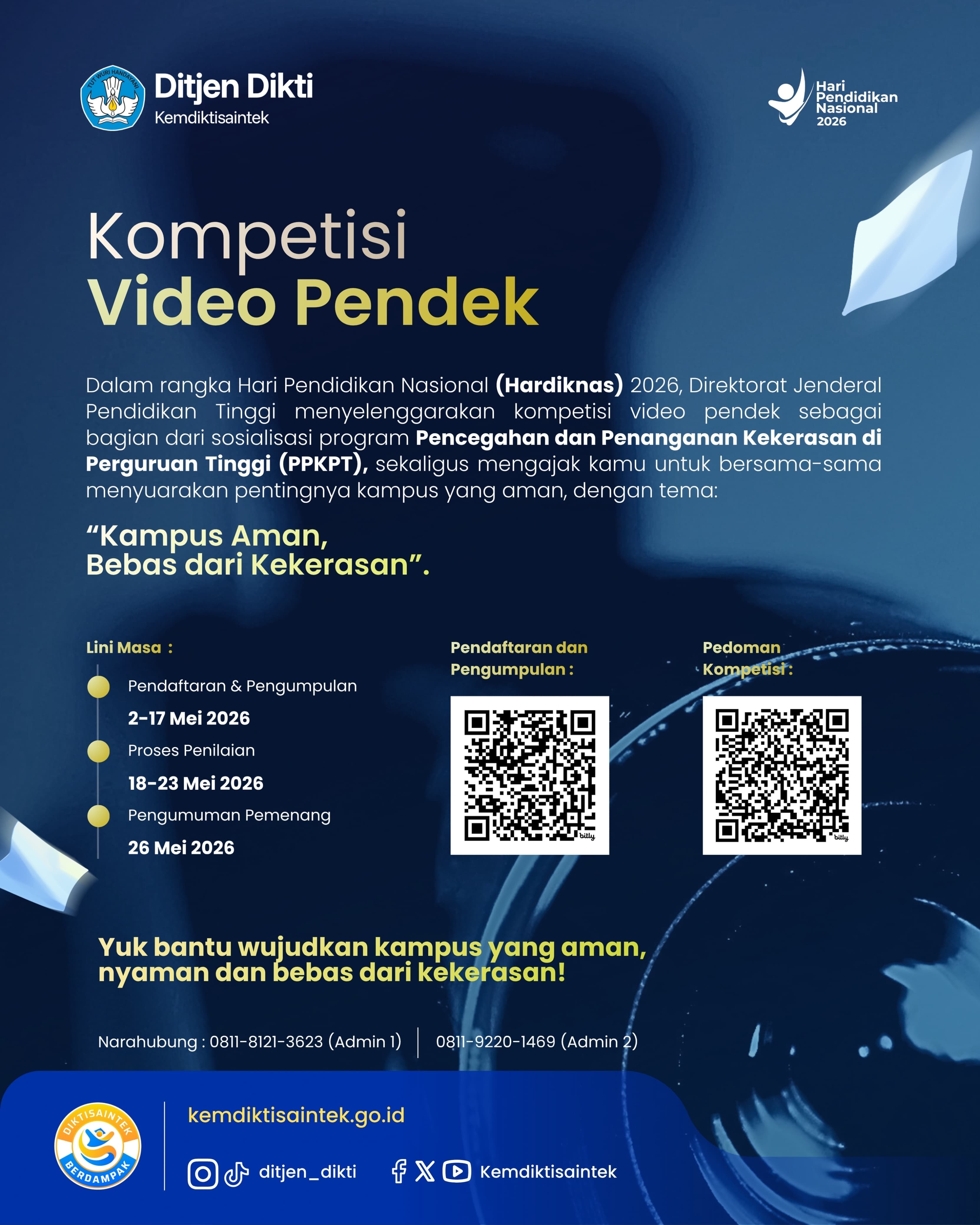 Ditjen Dikti Gelar Kompetisi Video Pendek Hardiknas 2026 Bertema “Kampus Aman, Bebas dari Kekerasan”