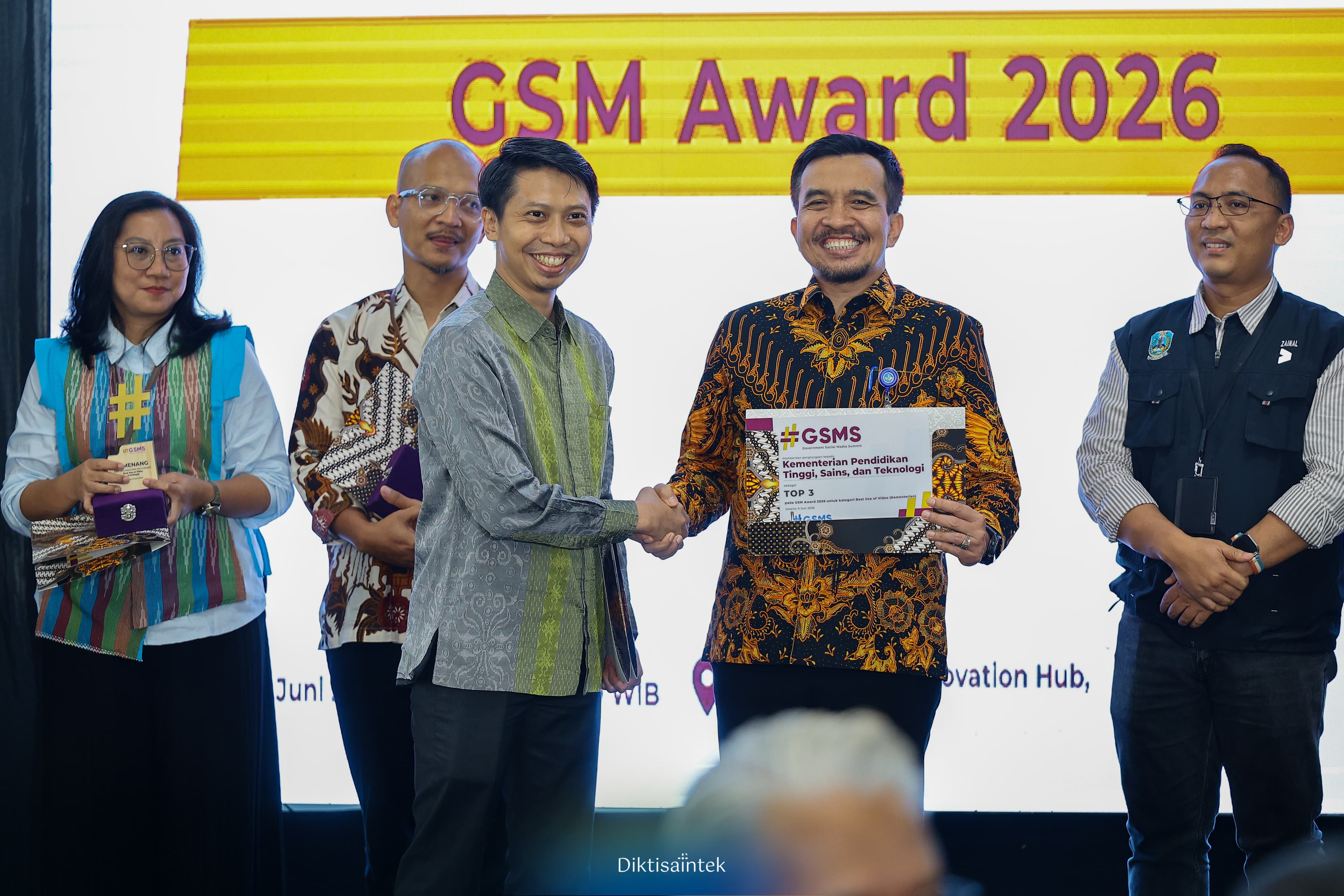 GSMS Award 2026: Kemdiktisaintek Terbaik dalam Pengelolaan Akun Media Sosial Kementerian