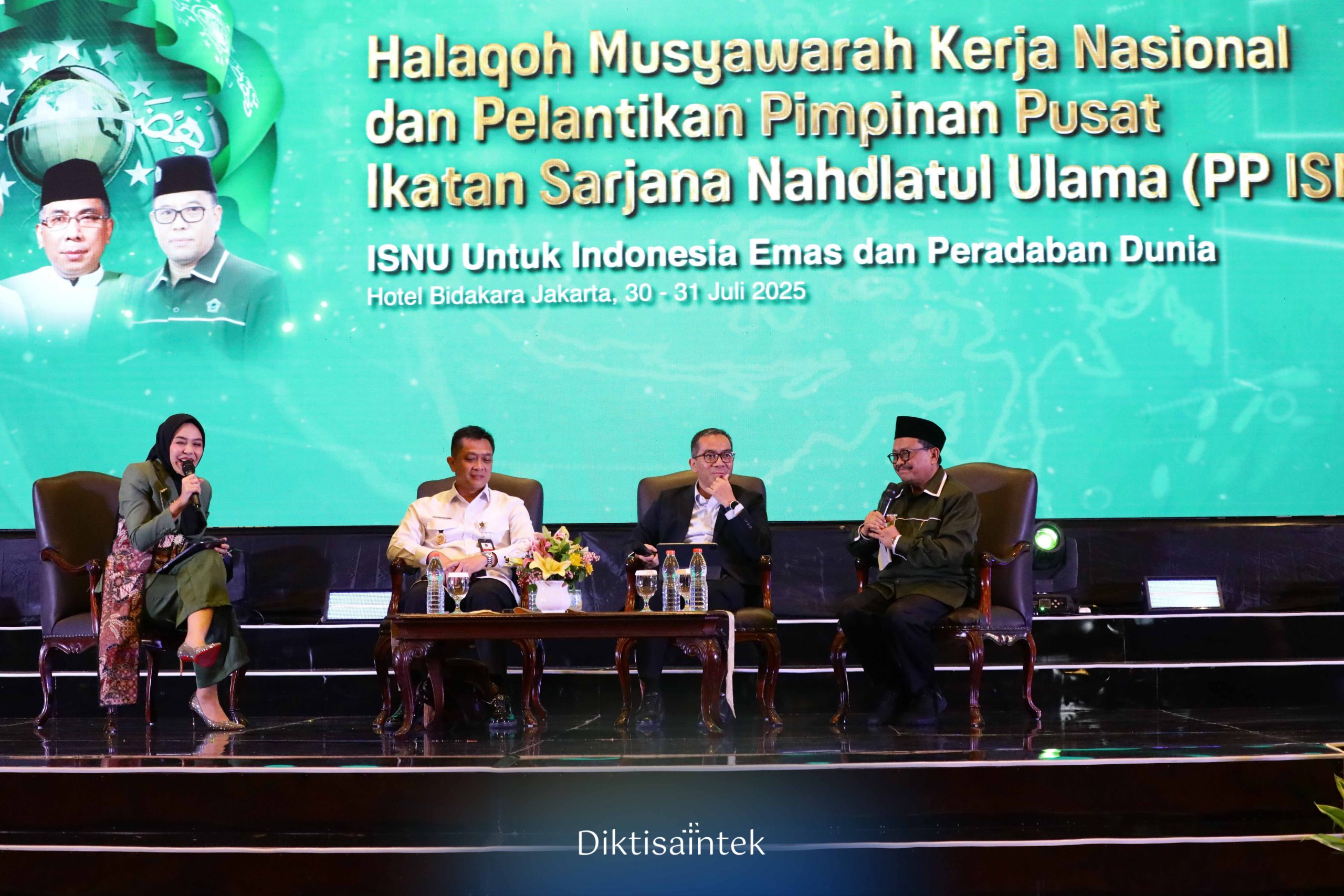 Mendiktisaintek menghadiri Halaqah Kebangsaan, Pelantikan dan Mukernas PP ISNU